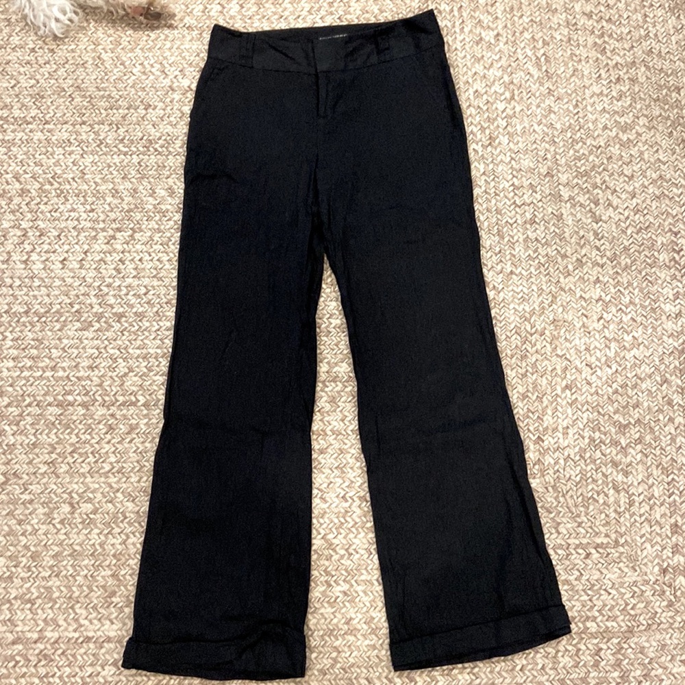Black linen pants
